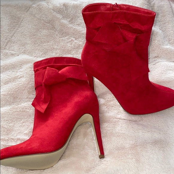 Red Heeled Booties - Picture 2 of 2